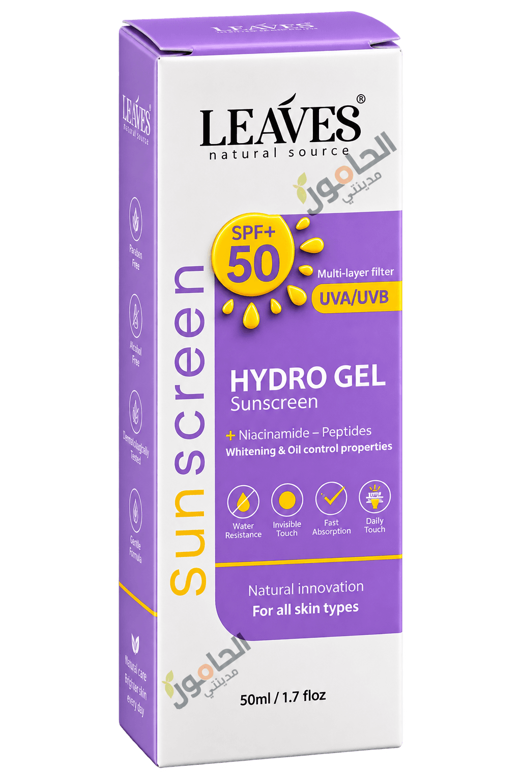 leaves hydro gel sunscreen 50ml