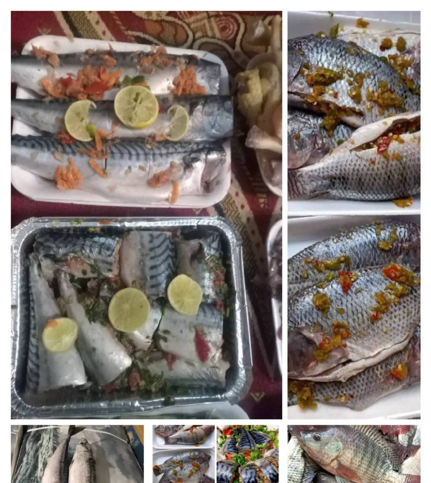 سمك متبل نوعين جاهز على القلي