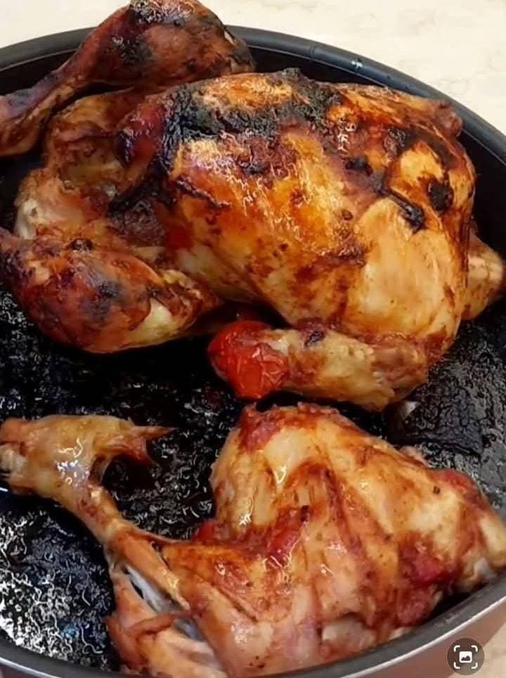 فراخ مشويه علي الفحم